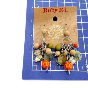 Ruby Rd. Jewelry - NWT Ruby Road Beaded Dangle Shell Giraffe Earrings Ruby Rd. Jewelry - NWT Ruby Road Beaded Dangle Shell Giraffe Earrings